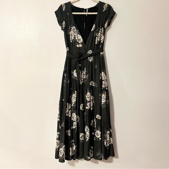 Free People All I Got Tiered Ruffle Floral Maxi Dress Women’s Size 4 - Picture 16 of 16